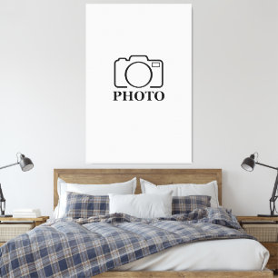 写真パーソナライズされたの結婚可愛モダンい追加エレガント キャンバスプリント