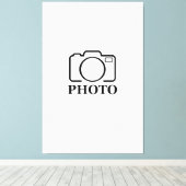 写真パーソナライズされたの結婚可愛モダンい追加エレガント キャンバスプリント (インサイチュ (ウッドフロア))