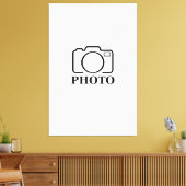 写真パーソナライズされたの結婚可愛モダンい追加エレガント キャンバスプリント (インサイチュ (リビング))