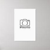 写真パーソナライズされたの結婚可愛モダンい追加エレガント キャンバスプリント (正面)