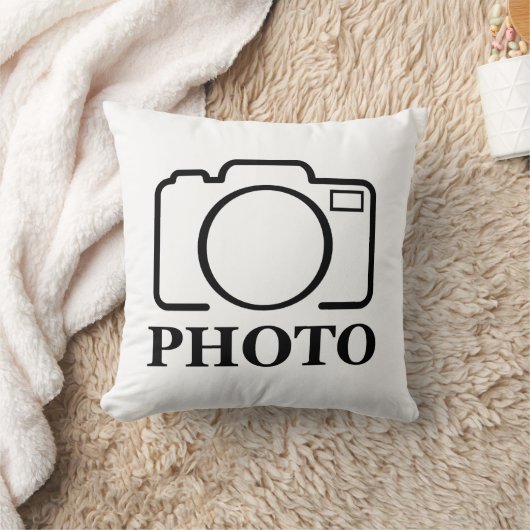 写真パーソナライズされたの結婚可愛モダンい追加エレガント クッション (ブランケット)