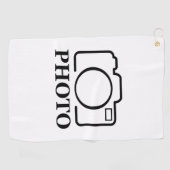 写真パーソナライズされたの結婚可愛モダンい追加エレガント ゴルフタオル (横)