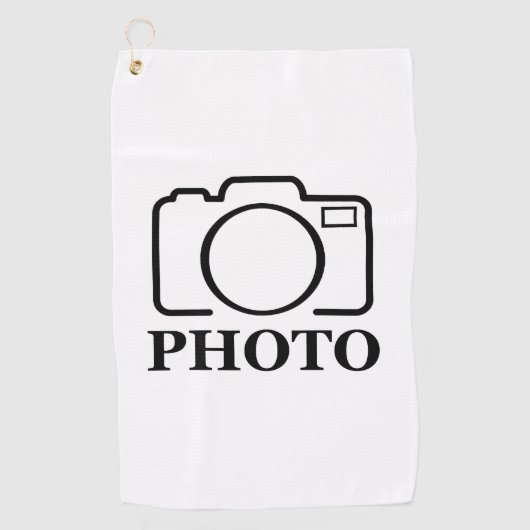 写真パーソナライズされたの結婚可愛モダンい追加エレガント ゴルフタオル (正面)