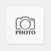 写真パーソナライズされたの結婚可愛モダンい追加エレガント スタンダードカクテルナプキン (正面)