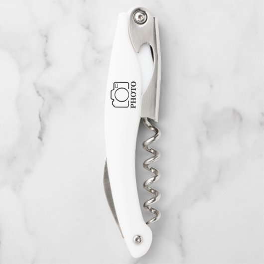 写真パーソナライズされたの結婚可愛モダンい追加エレガント ソムリエナイフ (裏面)