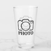 写真パーソナライズされたの結婚可愛モダンい追加エレガント タンブラーグラス (裏面)