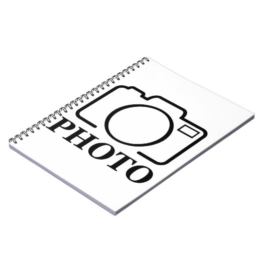 写真パーソナライズされたの結婚可愛モダンい追加エレガント ノートブック (左側)