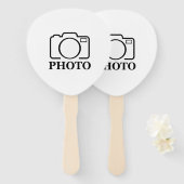 写真パーソナライズされたの結婚可愛モダンい追加エレガント ハンドファン (正面&裏面)