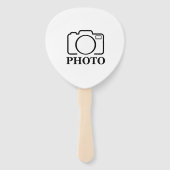 写真パーソナライズされたの結婚可愛モダンい追加エレガント ハンドファン (裏面)