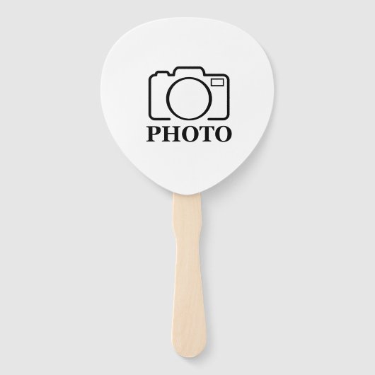 写真パーソナライズされたの結婚可愛モダンい追加エレガント ハンドファン (裏面)