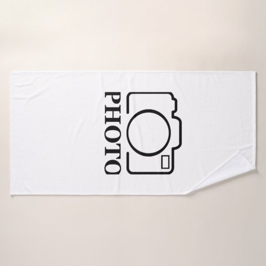 写真パーソナライズされたの結婚可愛モダンい追加エレガント バスタオル (バスタオル)