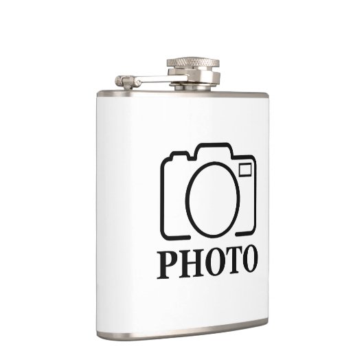 写真パーソナライズされたの結婚可愛モダンい追加エレガント フラスク (右)