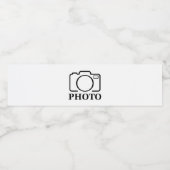 写真パーソナライズされたの結婚可愛モダンい追加エレガント ペットボトルラベル (シングルラベル)