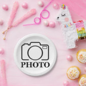 写真パーソナライズされたの結婚可愛モダンい追加エレガント ペーパープレート (パーティー)