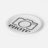 写真パーソナライズされたの結婚可愛モダンい追加エレガント ペーパープレート (アングル)