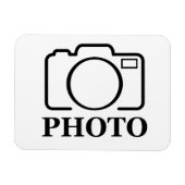 写真パーソナライズされたの結婚可愛モダンい追加エレガント マグネット (横)