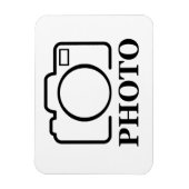 写真パーソナライズされたの結婚可愛モダンい追加エレガント マグネット (縦)