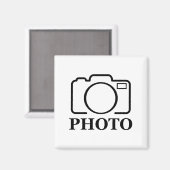 写真パーソナライズされたの結婚可愛モダンい追加エレガント マグネット (正面/裏面)