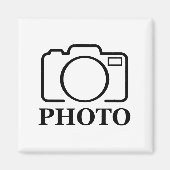 写真パーソナライズされたの結婚可愛モダンい追加エレガント マグネット (正面)