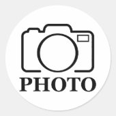 写真パーソナライズされたの結婚可愛モダンい追加エレガント ラウンドシール (正面)