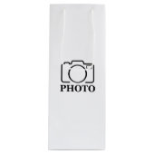 写真パーソナライズされたの結婚可愛モダンい追加エレガント ワインギフトバッグ (正面)