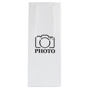 写真パーソナライズされたの結婚可愛モダンい追加エレガント ワインギフトバッグ