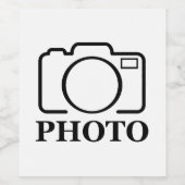 写真パーソナライズされたの結婚可愛モダンい追加エレガント ワインラベル (シングルラベル)