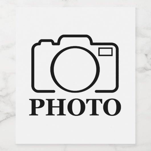 写真パーソナライズされたの結婚可愛モダンい追加エレガント ワインラベル (シングルラベル)