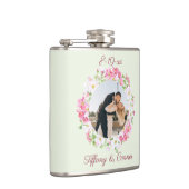 写真パーソナライズされたの結婚新郎新婦のカスタム フラスク (右)