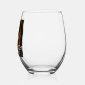 写真パーソナライズされたの結婚贈り物 ステムなしワイングラス (左)