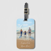 写真パーソナライズされたの荷物タグと文字名 ラゲッジタグ (正面縦)
