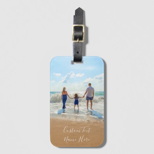 写真パーソナライズされたの荷物タグと文字名 ラゲッジタグ (正面縦)