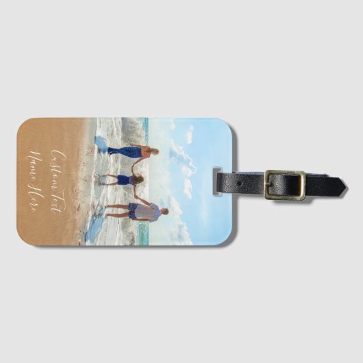 写真パーソナライズされたの荷物タグと文字名 ラゲッジタグ (正面横)