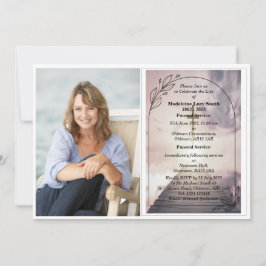 写真パーソナライズされたの葬儀招待状 招待状