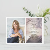 写真パーソナライズされたの葬儀招待状 招待状 (スタンド正面)