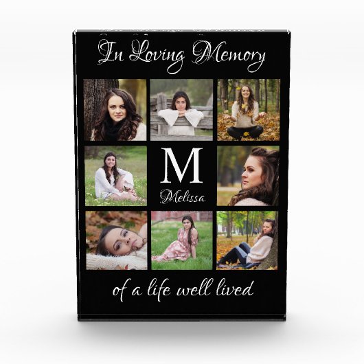 写真パーソナライズされたの記憶を愛するコラージュ フォトブロック (正面)