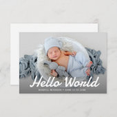 写真パーソナライズされたの誕生発表 招待状 (正面/裏面)