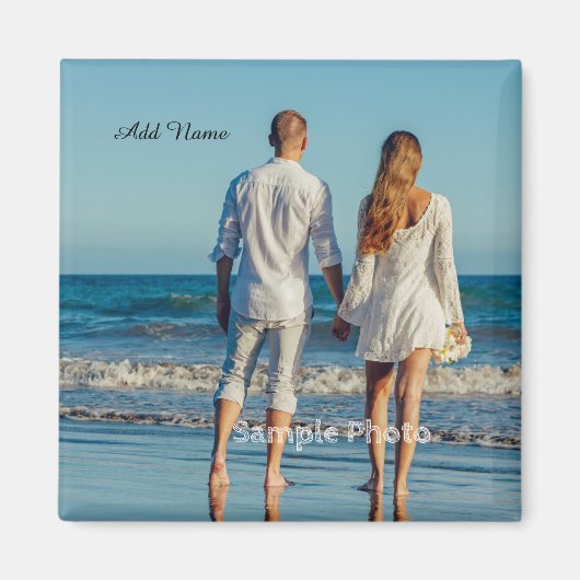 写真パーソナライズされたの追加 マグネット (正面)