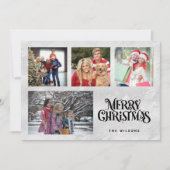 写真パーソナライズされたの4つのファミリ名 シーズンカード (正面)