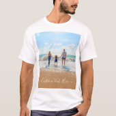 写真パーソナライズされたのTシャツと文字カスタム付き Tシャツ (正面)