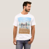 写真パーソナライズされたのTシャツと文字カスタム付き Tシャツ (正面フル)