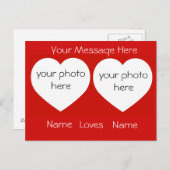 写真パーソナライズされたはがき好き ポストカード (正面/裏面)