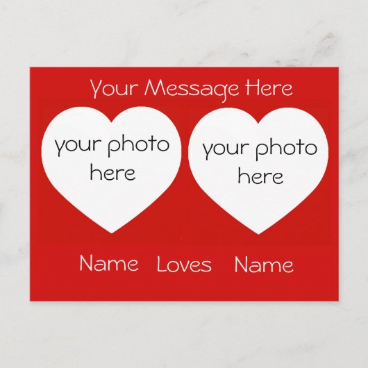 写真パーソナライズされたはがき好き ポストカード (正面)