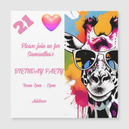 写真パーソナライズされたはがき誕生日招待状 マグネット招待状