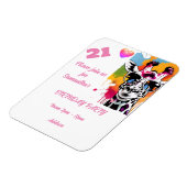 写真パーソナライズされたはがき誕生日招待状 マグネット (左側)