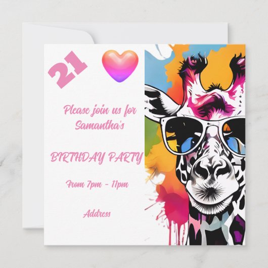 写真パーソナライズされたはがき誕生日招待状 招待状 (正面)