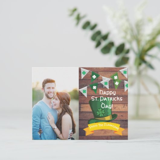写真パーソナライズされたはがき | 聖パトリックスの日 ポストカード (スタンド正面)