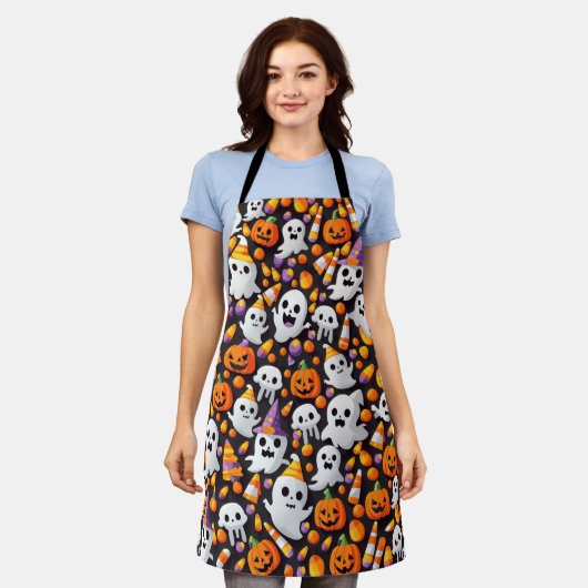 写真パーソナライズされたはこちらTシャツのエプロン エプロン (着用した状態)