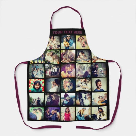 写真パーソナライズされたはこちらTシャツのエプロン エプロン (正面)