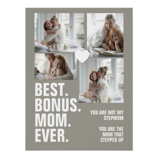 写真パーソナライズされたは上がった母 ポスター (正面)